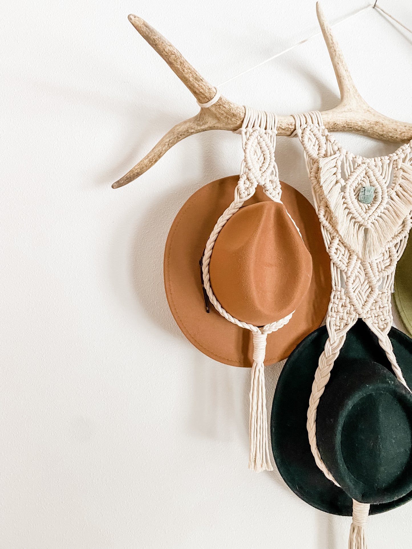 Triple Elk Antler Hat Hanger•